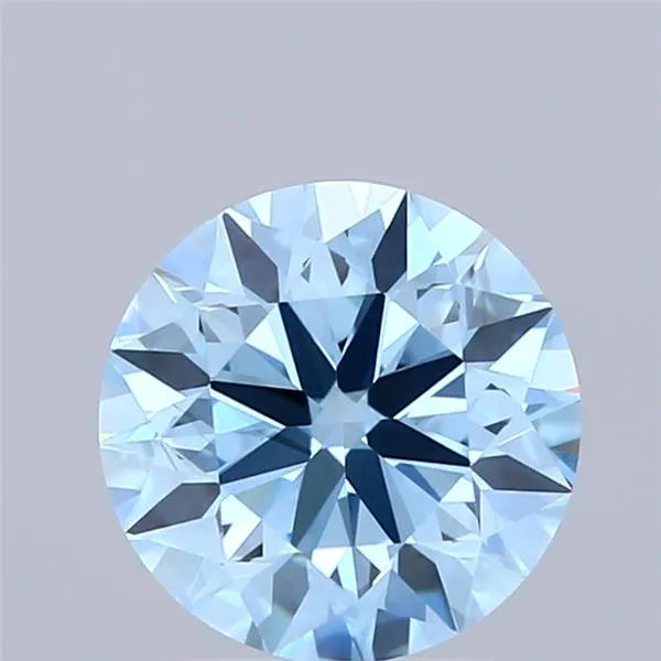 2.03ct Round Lab Grown Diamond (Colour Fancy Vivid Blue, Clarity VS2, Cut EX, IGI Certified)