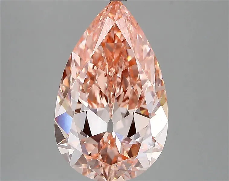 4.44ct Pear Lab Grown Diamond (Colour Fancy Intense Pink, Clarity VVS2, IGI Certified)