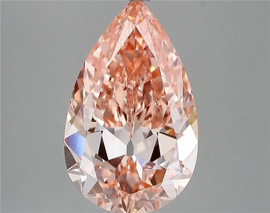 4.44ct Pear Lab Grown Diamond (Colour Fancy Intense Pink, Clarity VVS2, IGI Certified)