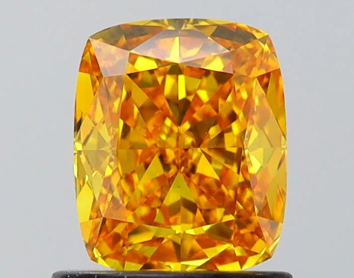 1.04ct Cushion brilliant Lab Grown Diamond (Colour Fancy Vivid Yellow, Clarity VVS2, IGI Certified)