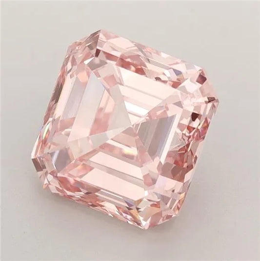 3.03ct Square emerald Lab Grown Diamond (Colour Fancy Intense Pink, Clarity VS1, IGI Certified)