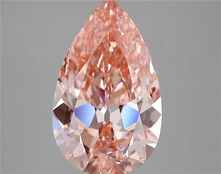 4.67ct Pear Lab Grown Diamond (Colour Fancy Vivid Pink, Clarity VS1, IGI Certified)