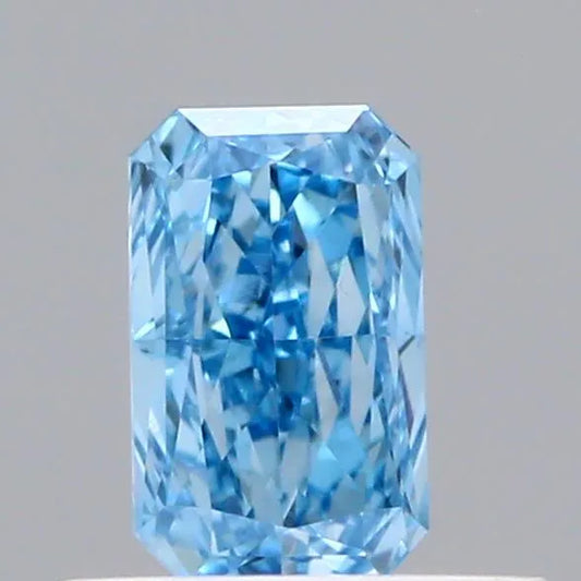 0.44ct Radiant Lab Grown Diamond (Colour Fancy Vivid Blue, Clarity VVS2, IGI Certified)