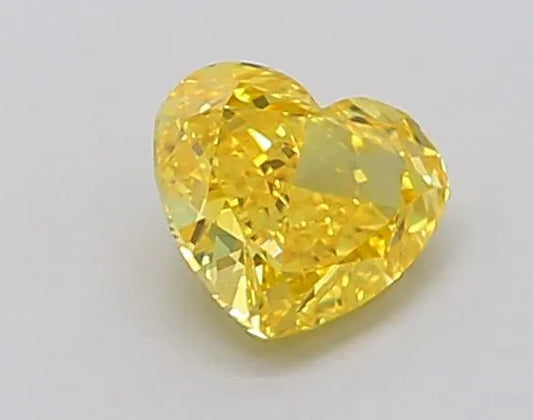 0.43ct Heart Lab Grown Diamond (Colour Fancy Vivid Yellow, Clarity VVS1, IGI Certified)