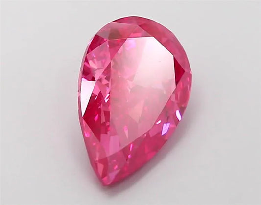 3.12ct Pear Lab Grown Diamond (Colour Fancy Vivid Pink, Clarity VS2, IGI Certified)