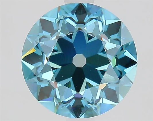 2.50ct European cut Lab Grown Diamond (Colour Fancy Vivid Blue, Clarity VS1, IGI Certified)