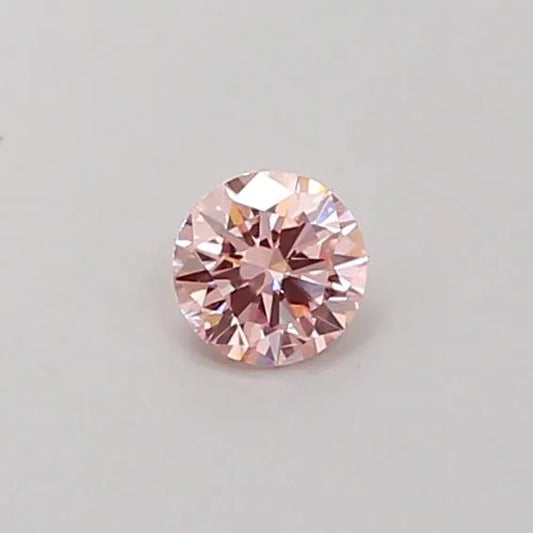 0.28ct Round Lab Grown Diamond (Colour Fancy Pink, Clarity VS2, Cut VG, IGI Certified)