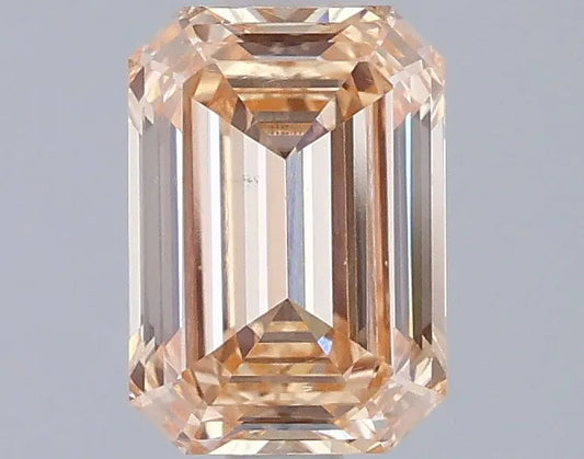 1.34ct Emerald Lab Grown Diamond (Colour Fancy Intense Yellowish Orange, Clarity VS1, IGI Certified)