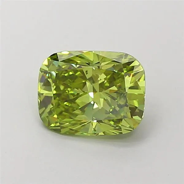 1.51ct Cushion modified Lab Grown Diamond (Colour Fancy Vivid Green, Clarity SI1, IGI Certified)