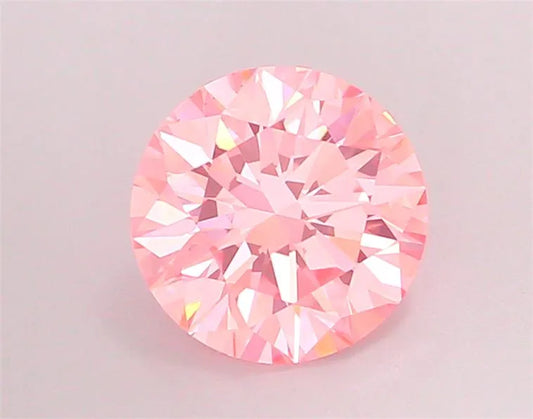 1.83ct Round Lab Grown Diamond (Colour Fancy Vivid Pink, Clarity VVS2, Cut EX, IGI Certified)