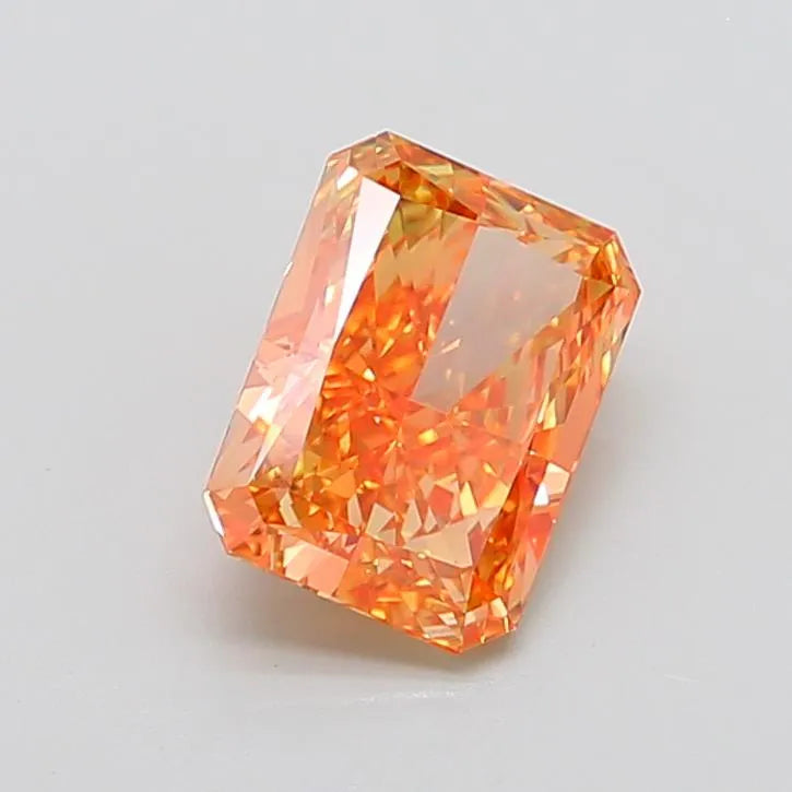2.71ct Radiant Lab Grown Diamond (Colour Fancy Intense Yellow Orange, Clarity VS1, IGI Certified)
