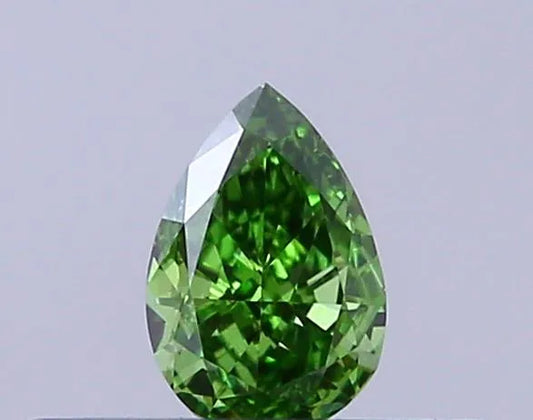0.19ct Pear Lab Grown Diamond (Colour Fancy Vivid Green, Clarity VS1, IGI Certified)