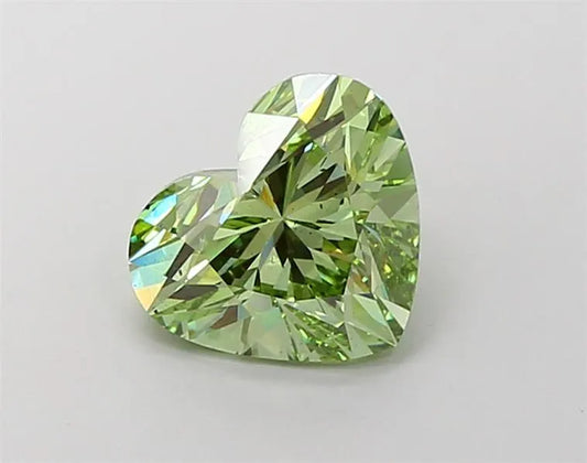 3.00ct Heart Lab Grown Diamond (Colour Fancy Vivid Green, Clarity SI1, IGI Certified)