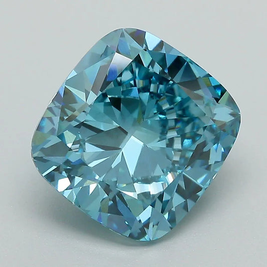 5.07ct Cushion brilliant Lab Grown Diamond (Colour Fancy Vivid Blue, Clarity VVS2, IGI Certified)