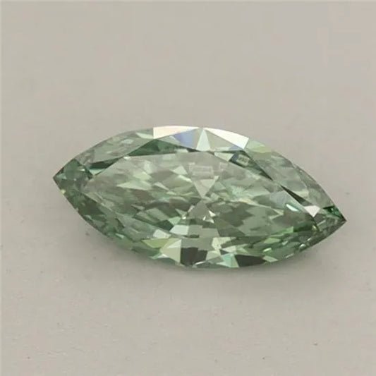 0.34ct Marquise Lab Grown Diamond (Colour Fancy Vivid Green, Clarity VVS2, IGI Certified)