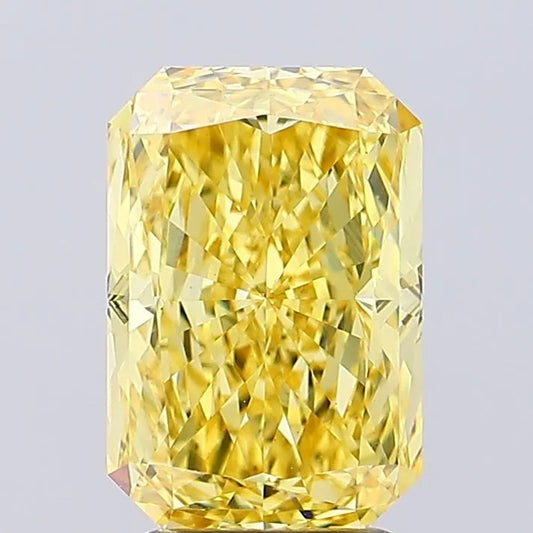 3.60ct Radiant Lab Grown Diamond (Colour Fancy Vivid Yellow, Clarity VS1, Cut GD, IGI Certified)