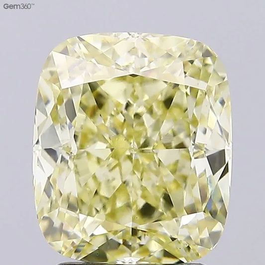 3.16ct Cushion modified Lab Grown Diamond (Colour Fancy Intense Yellow, Clarity VS1, IGI Certified)