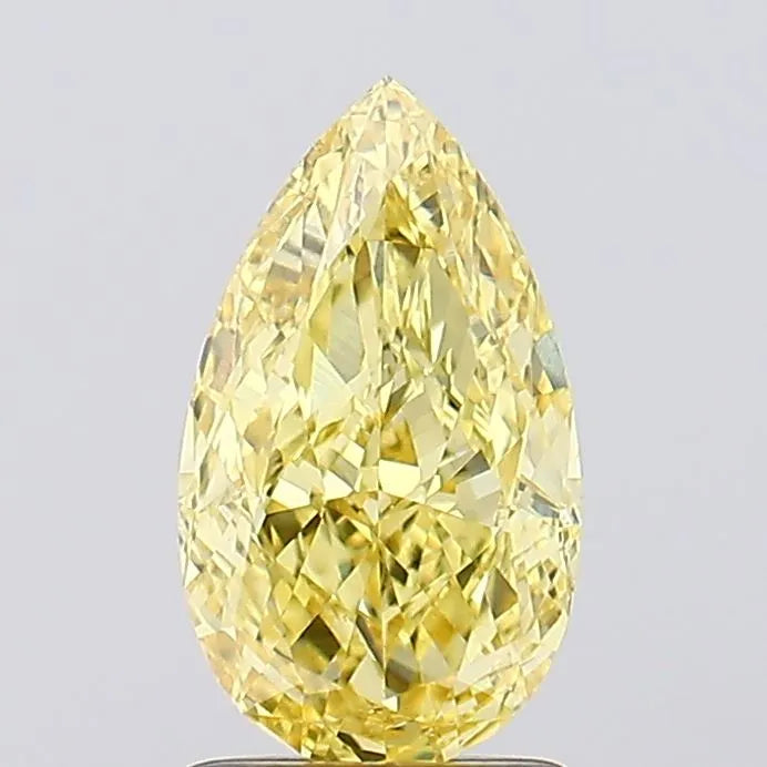 1.71ct Pear Lab Grown Diamond (Colour Fancy Vivid Yellow, Clarity VS2, IGI Certified)