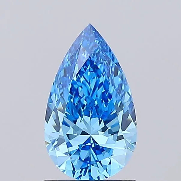 0.99ct Pear Lab Grown Diamond (Colour Fancy Vivid Blue, Clarity VVS2, IGI Certified)