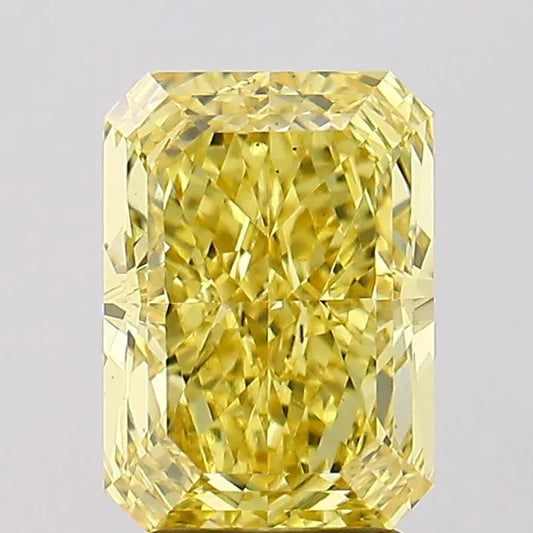 3.61ct Radiant Lab Grown Diamond (Colour Fancy Vivid Yellow, Clarity VS1, IGI Certified)