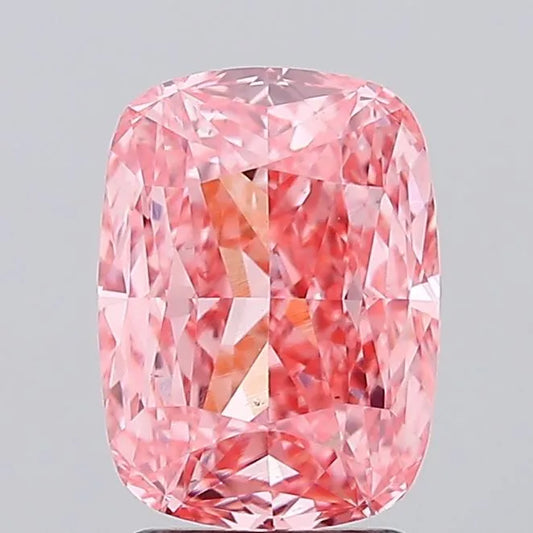 3.02ct Cushion modified Lab Grown Diamond (Colour Fancy Vivid Pink, Clarity VS2, IGI Certified)