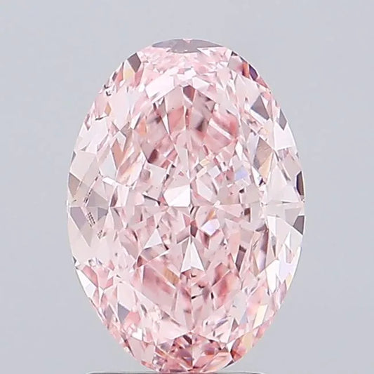 3.01ct Oval Lab Grown Diamond (Colour Fancy Intense Pink, Clarity VS2, IGI Certified)