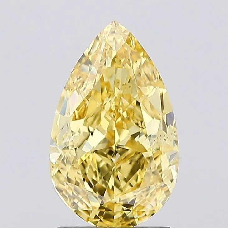 1.70ct Pear Lab Grown Diamond (Colour Fancy Vivid Yellow, Clarity VS2, IGI Certified)