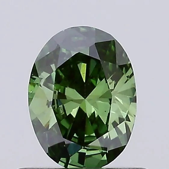 0.51ct Oval Lab Grown Diamond (Colour Fancy Deep Green, Clarity VS1, IGI Certified)