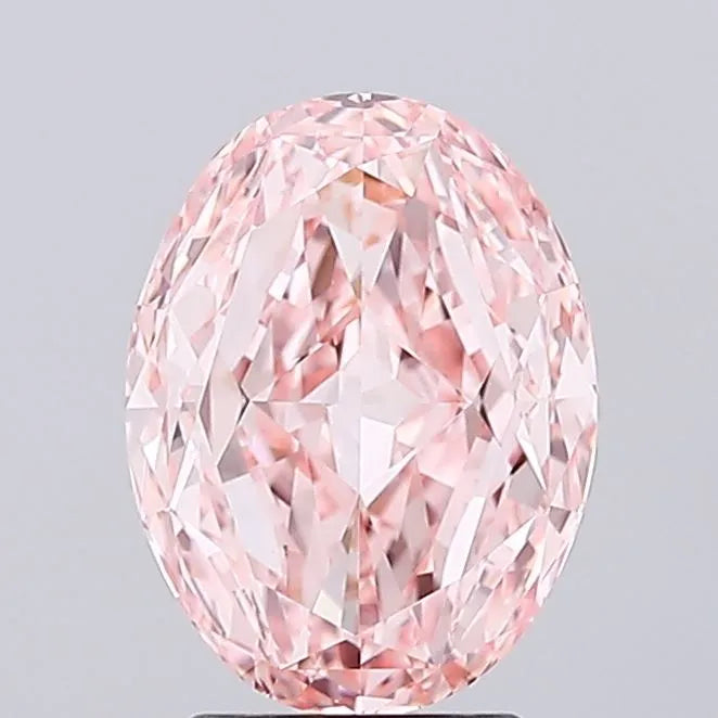 2.72ct Oval Lab Grown Diamond (Colour Fancy Vivid Pink, Clarity VVS2, IGI Certified)