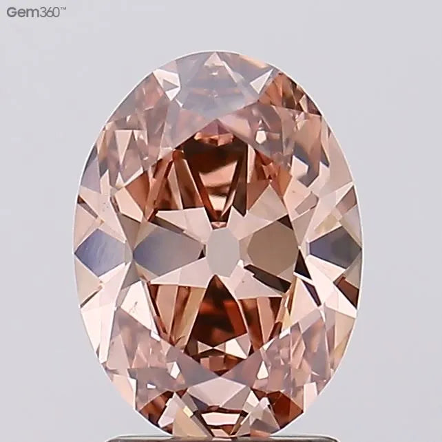 2.08ct Oval Lab Grown Diamond (Colour Fancy Brown, Clarity VS2, IGI Certified)