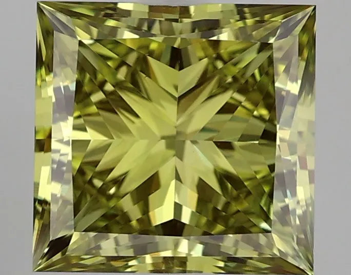 3.03ct Princess Lab Grown Diamond (Colour Fancy Vivid Green, Clarity VS1, IGI Certified)