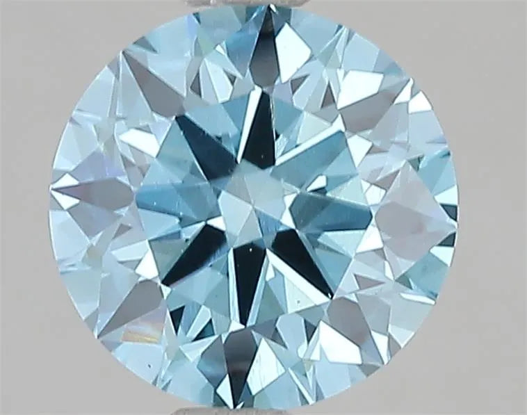 2.05ct Round Lab Grown Diamond (Colour Fancy Vivid Blue, Clarity VS2, Cut ID, IGI Certified)
