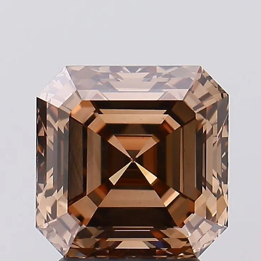3.02ct Asscher Lab Grown Diamond (Colour Fancy Brown, Clarity VS1, IGI Certified)