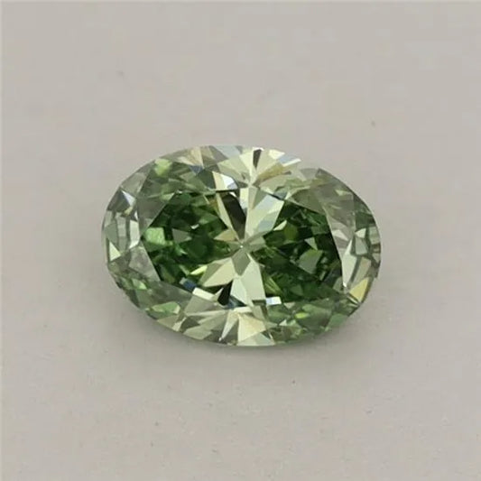 0.35ct Oval Lab Grown Diamond (Colour Fancy Vivid Green, Clarity VS1, IGI Certified)