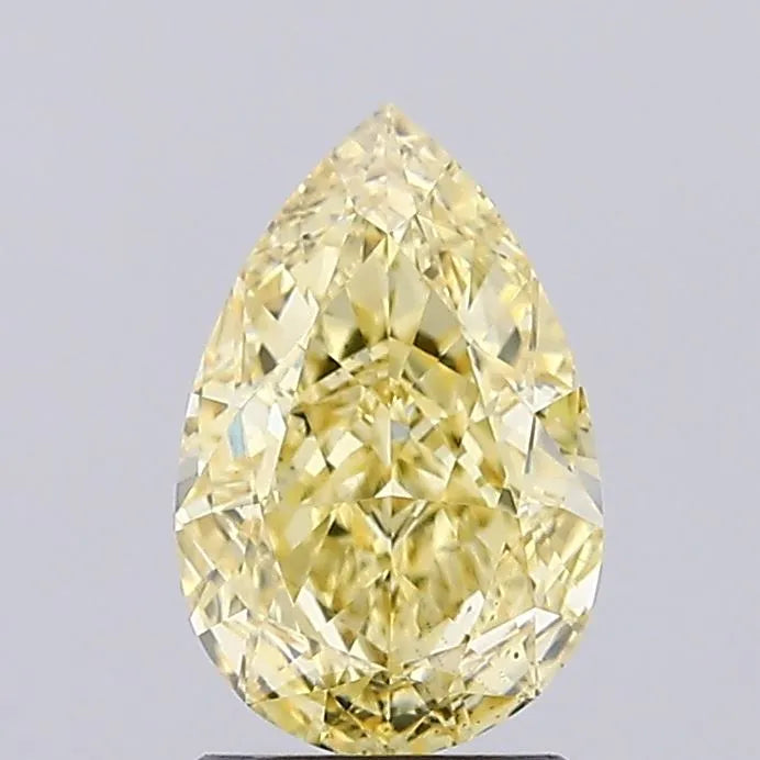 1.72ct Pear Lab Grown Diamond (Colour Fancy Vivid Yellow, Clarity VS2, IGI Certified)