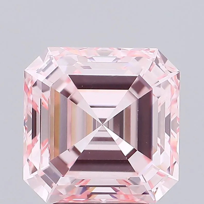 4.11ct Square emerald Lab Grown Diamond (Colour Fancy Intense Pink, Clarity VS1, IGI Certified)
