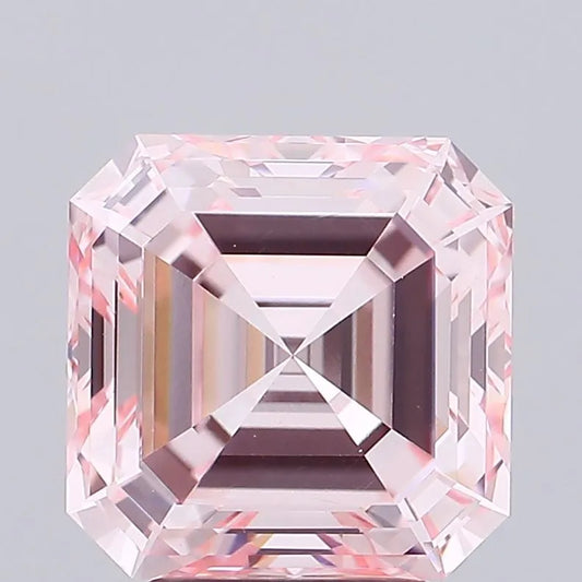 4.11ct Square emerald Lab Grown Diamond (Colour Fancy Intense Pink, Clarity VS1, IGI Certified)