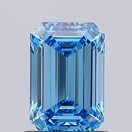 1.00ct Emerald Lab Grown Diamond (Colour Fancy Vivid Blue, Clarity VVS2, IGI Certified)