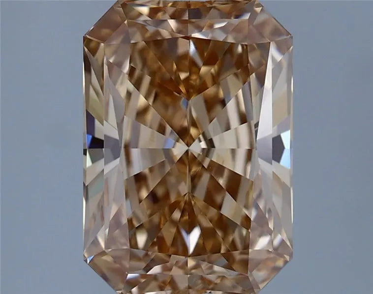 3.04ct Radiant Lab Grown Diamond (Colour Fancy Brown Yellow, Clarity VVS2, IGI Certified)