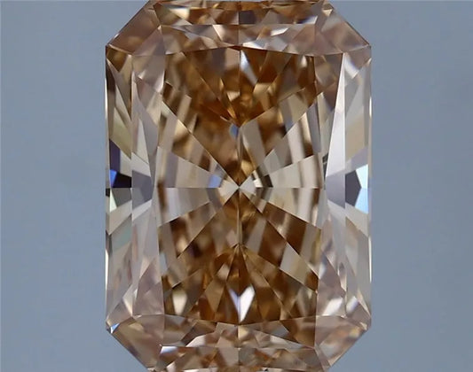 3.04ct Radiant Lab Grown Diamond (Colour Fancy Brown Yellow, Clarity VVS2, IGI Certified)