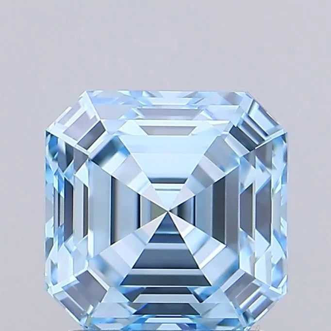 2.00ct Asscher Lab Grown Diamond (Colour Fancy Intense Blue, Clarity VVS2, IGI Certified)