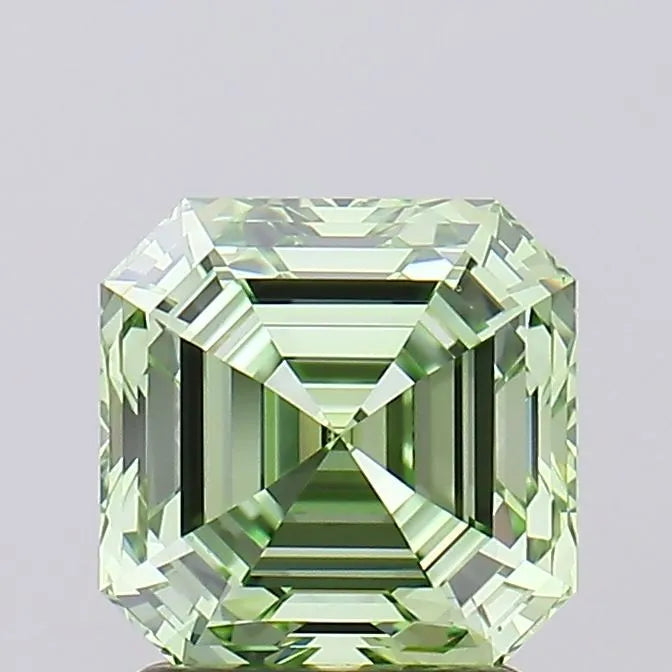 2.00ct Asscher Lab Grown Diamond (Colour Fancy Vivid Green, Clarity VVS2, IGI Certified)
