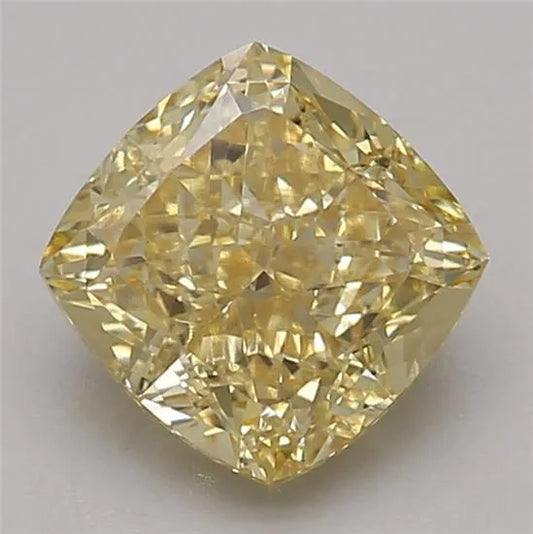 2.00ct Cushion modified Lab Grown Diamond (Colour Fancy Intense Yellow, Clarity VVS2, Cut VG, IGI Certified)