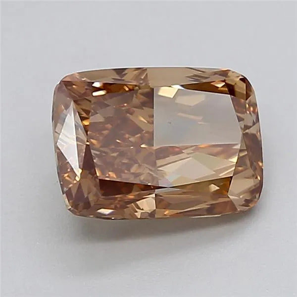 2.00ct Cushion modified Lab Grown Diamond (Colour Fancy Light Brown, Clarity VVS2, IGI Certified)