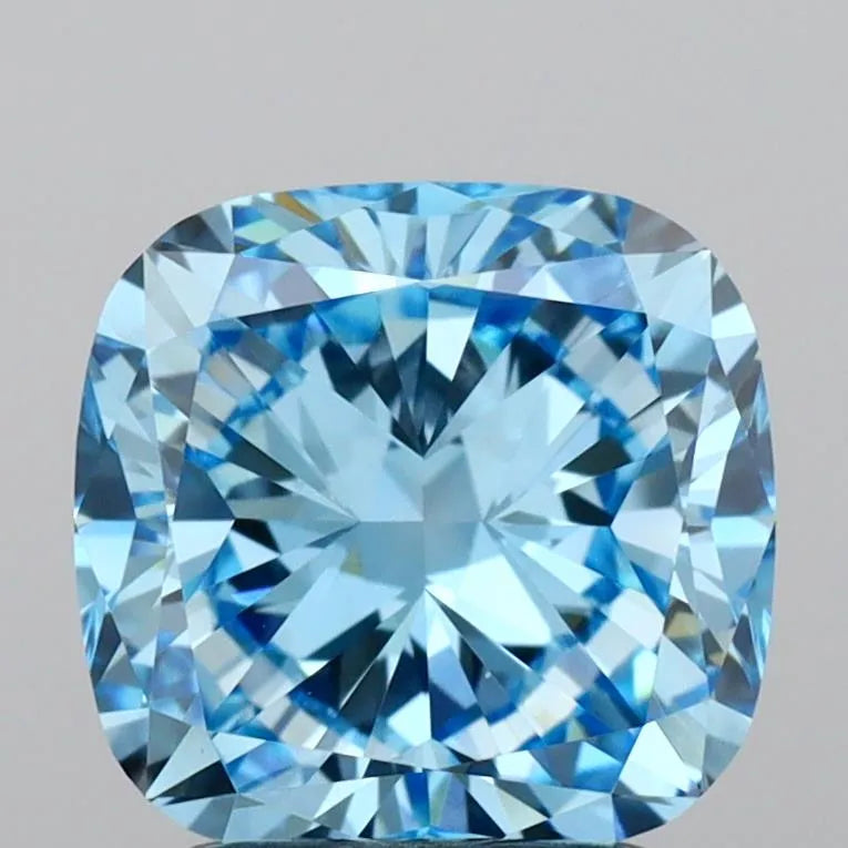 2.00ct Cushion modified Lab Grown Diamond (Colour Fancy Vivid Blue, Clarity VVS1, IGI Certified)