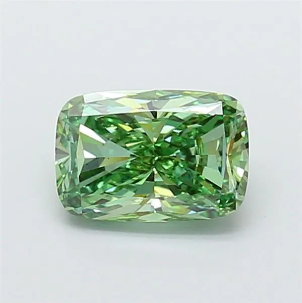 2.00ct Cushion modified Lab Grown Diamond (Colour Fancy Vivid Green, Clarity VS1, IGI Certified)