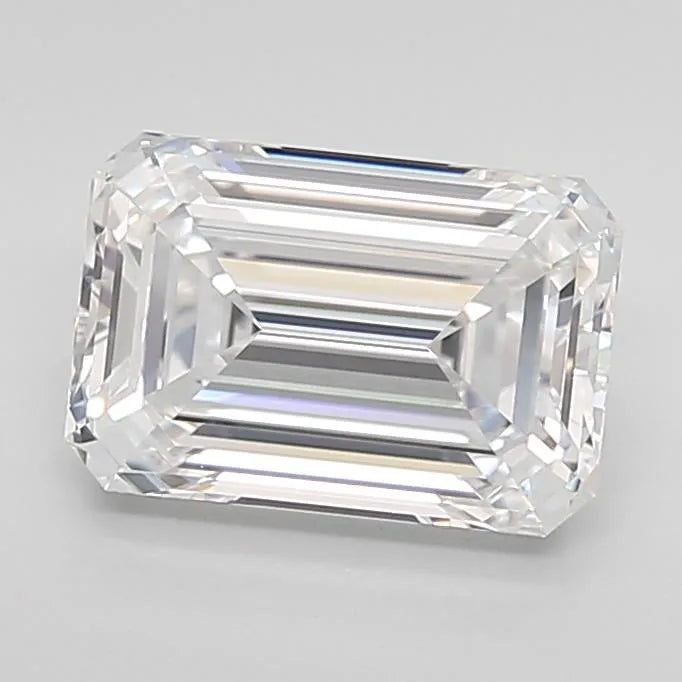 2.00ct Emerald Lab Grown Diamond (Colour D, Clarity IF, IGI Certified)
