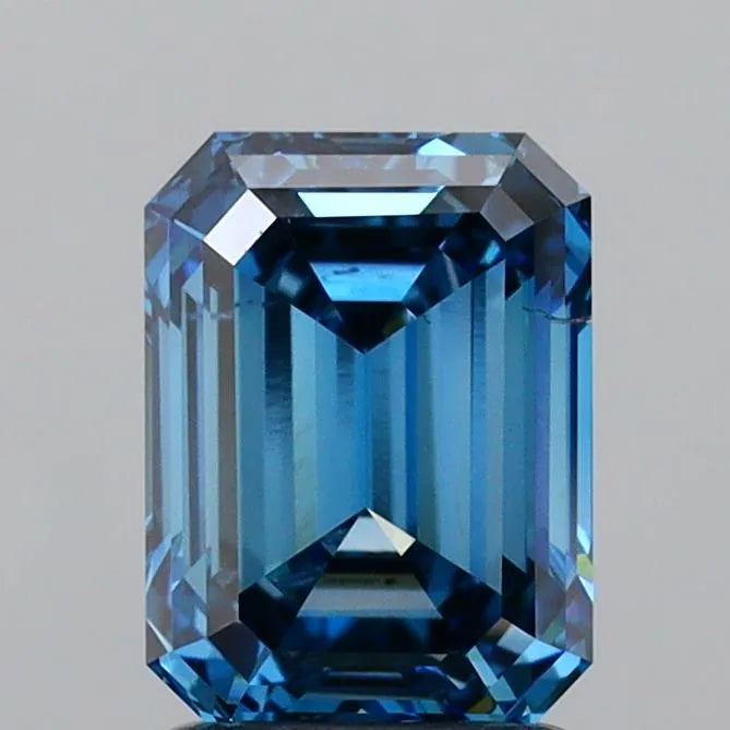 2.00ct Emerald Lab Grown Diamond (Colour Fancy Vivid Blue, Clarity VS2, IGI Certified)