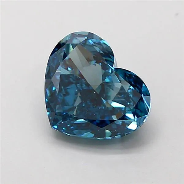 2.00ct Heart Lab Grown Diamond (Colour Fancy Vivid Blue, Clarity VS1, IGI Certified)