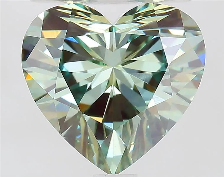 2.00ct Heart Lab Grown Diamond (Colour Fancy Vivid Green, Clarity VVS2, IGI Certified)